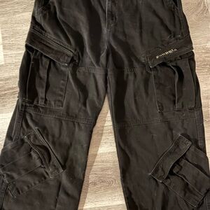 Black Wash Men's Cargo Pants - YoungLA